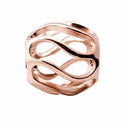 Twist rose - forgyldt sølv charm - 630-R28