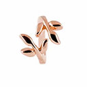 Laurel Leaf rose - forgyldt sølv charm - 630-R33