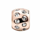 Topaz Dream PavÃ© rose - forgyldt charm - 630-R63