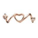 Soulmate rose - forgyldt sølv charm - 630-R80