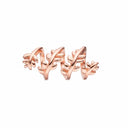 Twisting Leafs rose - forgyldt sølv charm - 630-R87