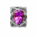 Pear Amethyst - sølv charm - 630-S07Amethystp