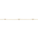Ankelkæde square cubic zir. 23+3cm 8 kt