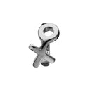 HUGS & KISSES - sort rhodineret sølv - charm - 650-B49