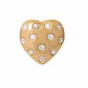 Heart of Love - forgyldt sølv charm - 650-G12White