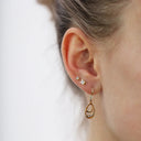 Christina - Hanging Beauty ørering - Forgyldt sølv - 670-G08