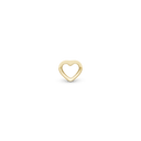 True Heart Enkelt Ørestik / Single Stud - Blankpoleret Forgyldt Sterling Sølv