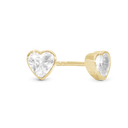 Sparkling Love Ørestikker - Blankpoleret Forgyldt Sterling Sølv m. 2 Hvide Cubic Zirkonia