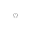 True Heart Enkelt Ørestik / Single Stud - Blankpoleret Sterling Sølv