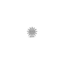 Sunshine Enkelt Ørestik / Single Stud - Blankpoleret Sterling Sølv