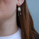 Stud Add On / 1 stk. Ørestikker - Blankpoleret Sterling Sølv m. 2 Hvide Cubic Zirkonia