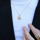 Magic Sun Vedhæng - Blankpoleret Forgyldt Sterling Sølv