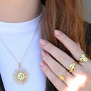 Sunshine Vedhæng - Blankpoleret Forgyldt Sterling Sølv