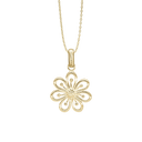 Flower Heaven Vedhæng - Blankpoleret Forgyldt Sterling Sølv