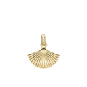 Fan Vedhæng - Blankpoleret Forgyldt Sterling Sølv