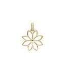 Simple Flower Vedhæng - Blankpoleret Forgyldt Sterling Sølv