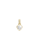 Sparkling Love Vedhæng - Blankpoleret Forgyldt Sterling Sølv m. 1 Cubic Zirkonia