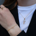 Dancing Love Vedhæng - Blankpoleret Forgyldt Sterling Sølv