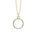 Christina - Big Topaz Circle, Pendant, gold pl silve