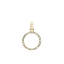 Christina - Big Topaz Circle, Pendant, gold pl silve