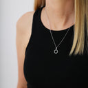 Christina - Topaz Circle vedhæng -Sølv - 680-S06