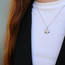 Flower Bouquette Vedhæng - Blankpoleret Sterling Sølv m. 1 Cubic Zirkonia