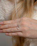 Shimmery Heart Smykkesæt - Forgyldt Sterling Sølv m. Cubic Zirkonia