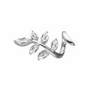 Leaf Twist 14 karat hvid- guld charm - 693-WG13