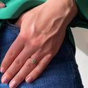 Diana ring roset 0,11 H-W/SI-smaragd 14 karat.