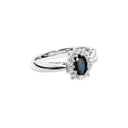 Diana ring roset 0,22 H-W/SI-safir 14 kt.