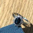 Diana ring roset 0,26 H-W/SI-safir 14 kt.
