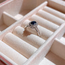 Diana ring roset 0,26 H-W/SI-safir 14 kt.