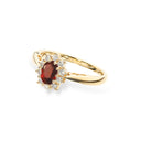 Diana ring roset 0,22 H-W/SI-rubin 14 kt.