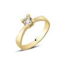 14 karat guld solitaire ring med 0.30CT WSI