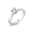 14 karat hvidguld solitaire ring med 0.40CT WSI