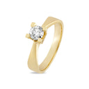 Solitaire 14 karat guld ring m. 0.50CT WSI