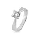 Solitaire ring hvidguld 0.50CT WSI