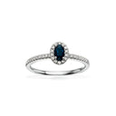 Diana ring roset 0,18 H-W/SI-Safir14 kt