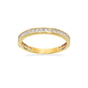 Ring syn. cubic zir. 8 kt.