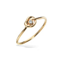 Tynd knude ring 8 karat guld