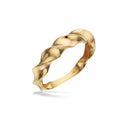 Bred snoet 8 kt. guld ring