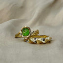 Bred snoet 8 kt. guld ring