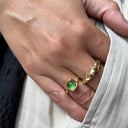 Bred snoet 8 kt. guld ring