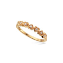 Ring m. hjerter 0,09 H-W/SI 14 kt