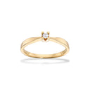 Kleopatra ring 0,05 H-W/SI 8 karat guld