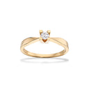 Kleopatra ring 0,15 H-W/SI 8 karat guld