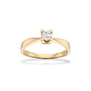 Kleopatra ring 0,25 H-W/SI 8 karat guld