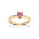 La Vie en Rose Kleopatra ring 0,40 pink safir 14 karat guld