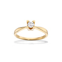 Kleopatra ring 0,20 H-W/SI 14 kt