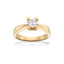 Kleopatra ring 0,50 H-W/SI 14 kt